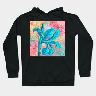 Pink Yellow Teal Lily Azalea Tulip Roses Hoodie